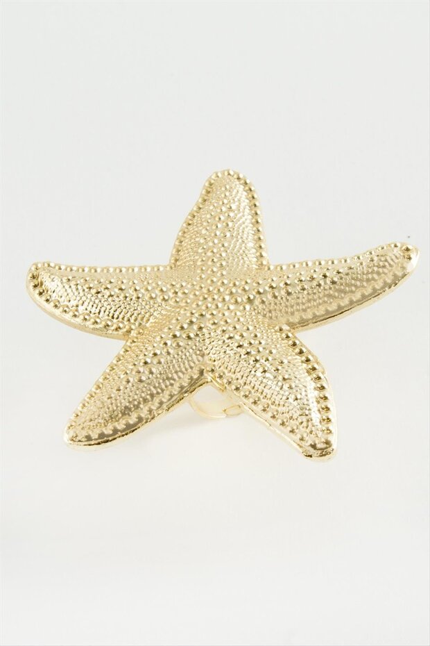 Sea star metal ring