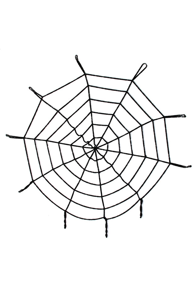Halloween spider web decoration - black - 1.5 meters