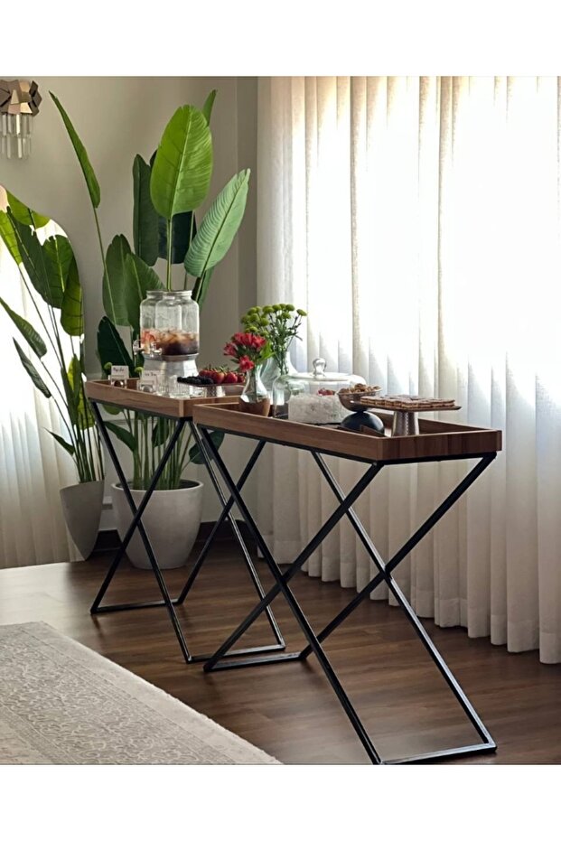 طاولة تقديم مستطيلة - 1