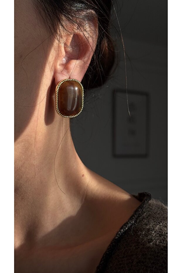 Çelik Lily Küpe - 3