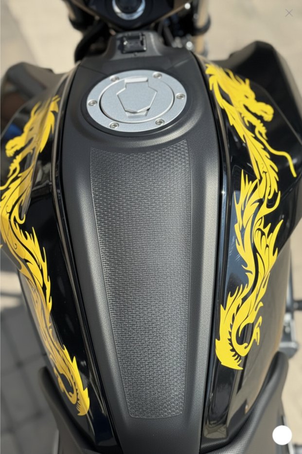 Yellow Color Universal Compatible with All Engines Dragon Sticker Set (2 Pieces)(40cm) for Motorcycle and Motor