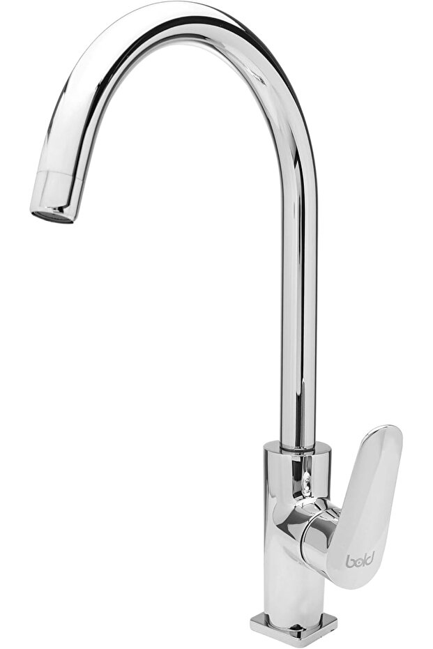 Linda Goose Neck Sink Mixer Tap – Chrome-Plated Brass Faucet, Durable & Water-Efficient Design