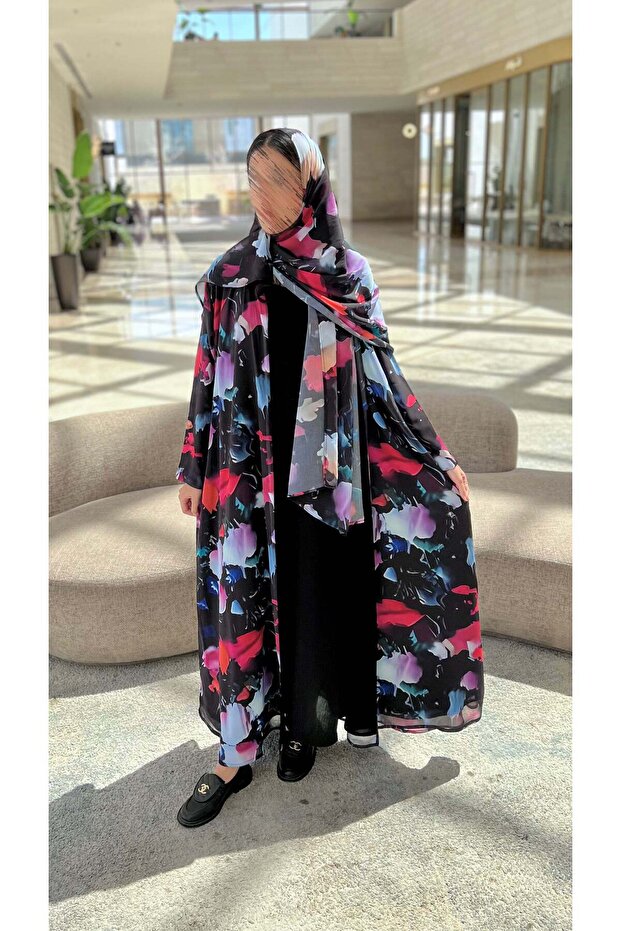 Abaya Chiffon Lined Two Layer - 2