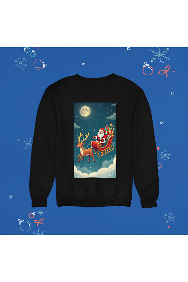 New Year Printed Unisex Children's Sweatshirt, Christmas Themed