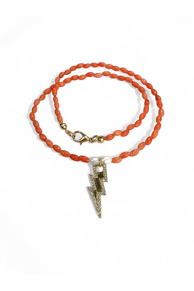 Roxy Mercan Doğal Taş Kolye - 1