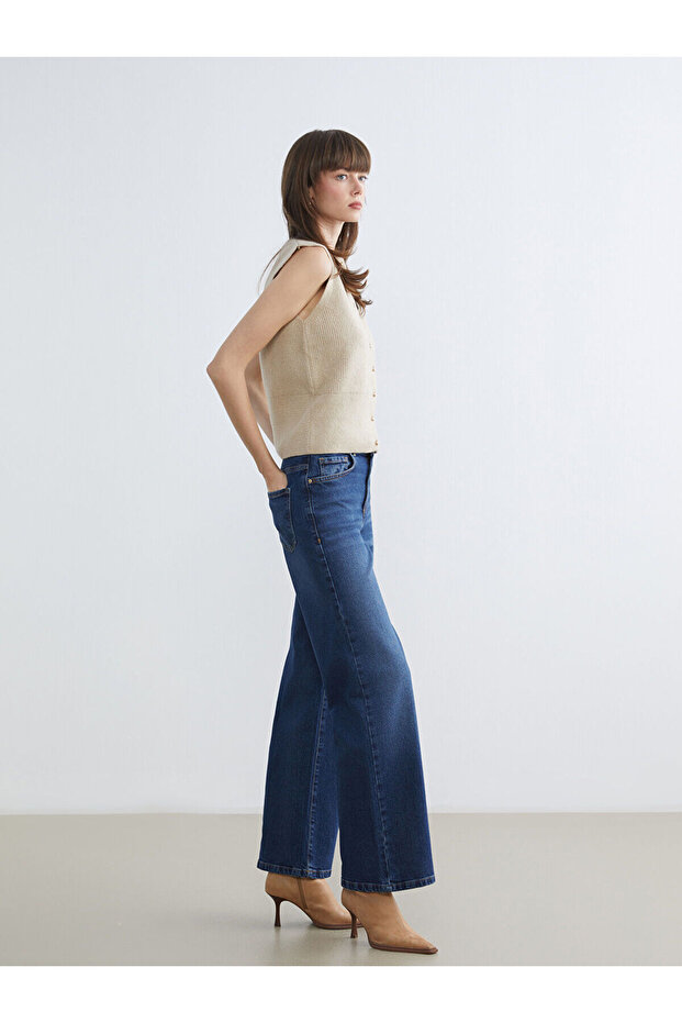Wideleg Women's Jean Trousers