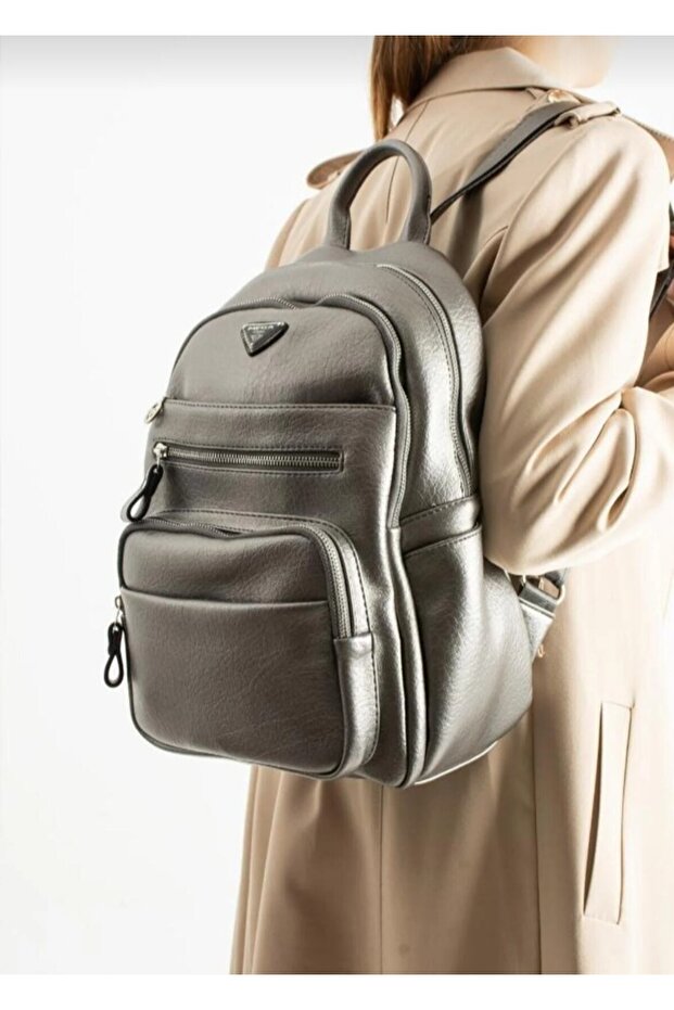 حقيبة ظهر نسائية كبيرة متعددة الأقسام مناسبة للاستخدام اليومي - 1