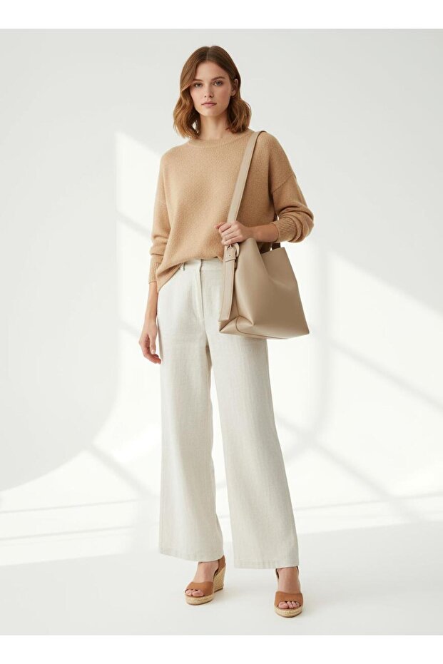 Rey Large Size Women's Handbag and Shoulder Bag with Belt Strap