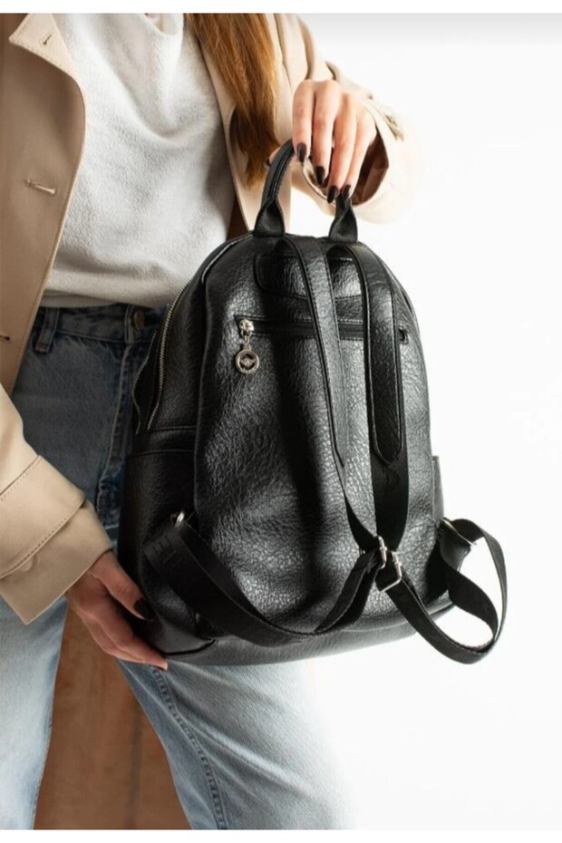 حقيبة ظهر نسائية كبيرة متعددة الأقسام مناسبة للاستخدام اليومي - 3