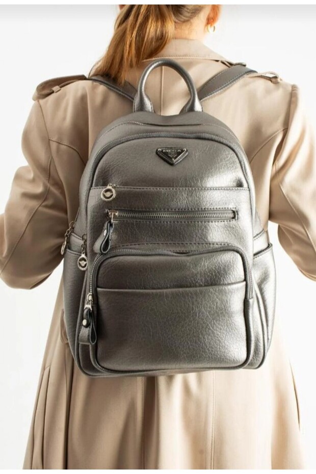 حقيبة ظهر نسائية كبيرة متعددة الأقسام مناسبة للاستخدام اليومي - 2