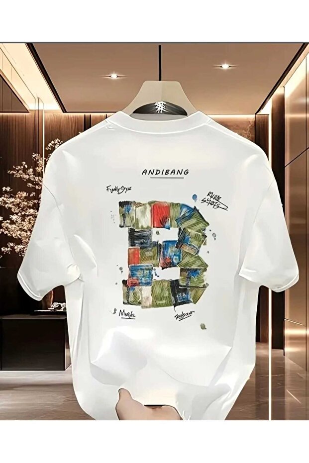 Letter'B' with a Pattern Printed T-Shirt
