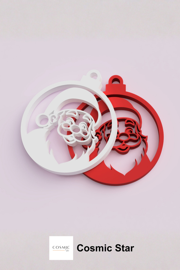 Christmas Tree Ornament Set with Santa Claus Figure | Christmas Santa Decorative New Year Gift Accessory