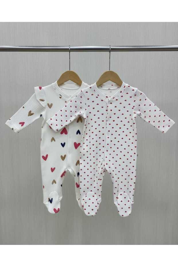 Baby Girl 2-Piece Jumpsuit Set 100% P Cotton U Long Sleeves Hospital Release Set