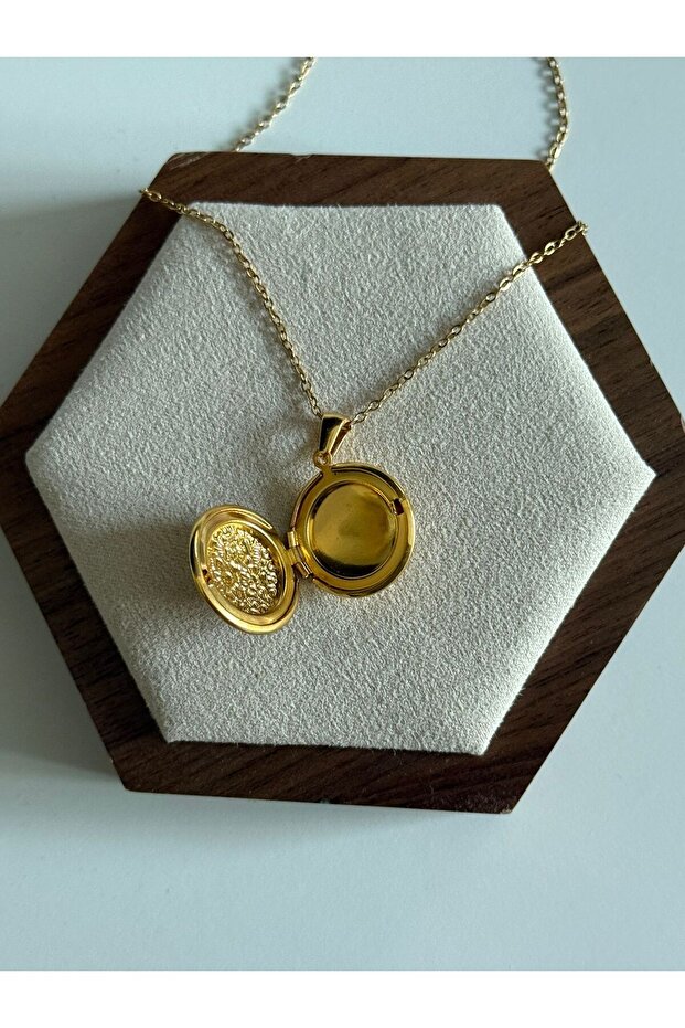 AÇILABİLİR ÇELİK MADALYON KOLYE - 3