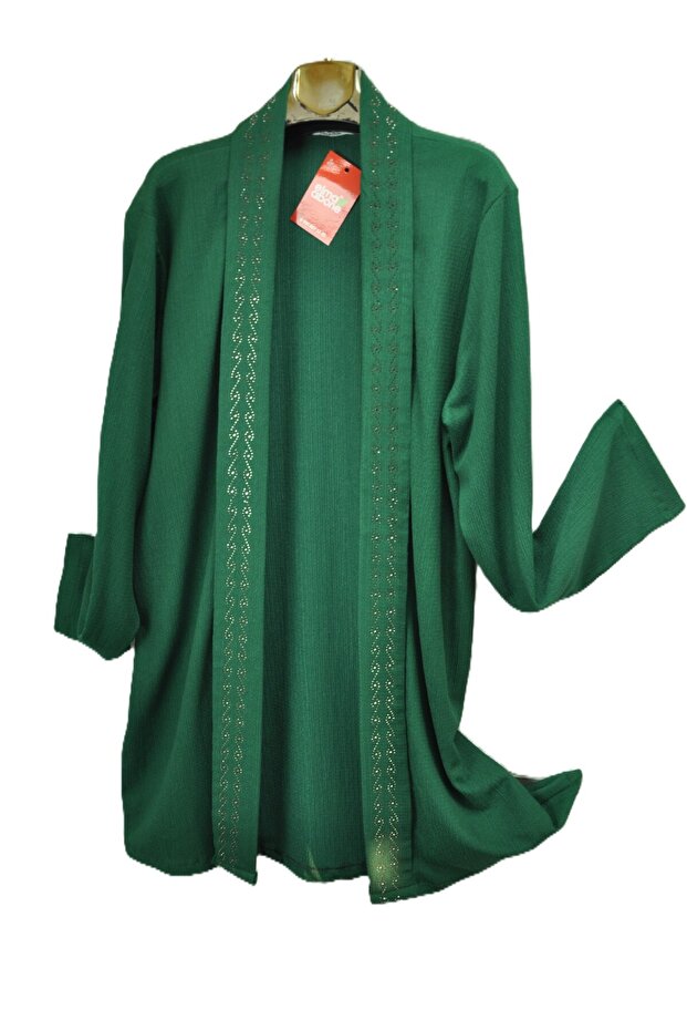 Summer Crinkle Fabric Stone Cardigan