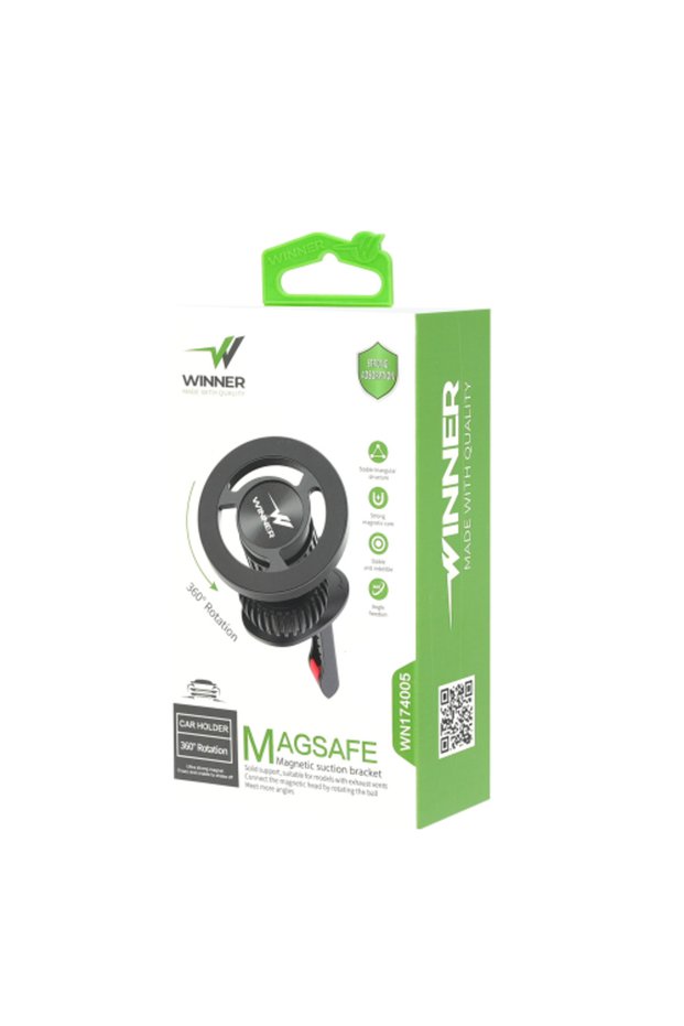 حامل جوال مغناطيسي بفتحة تهوية - يدور 360 درجة، متوافق مع MagSafe