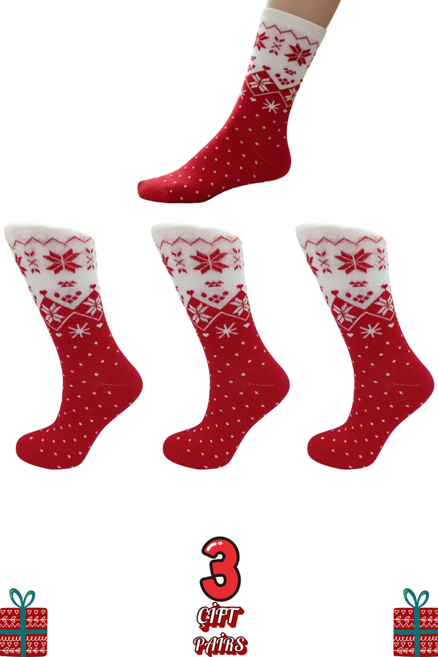 3 Pairs of Stitch-Free Cotton Christmas Stockings – Cozy and Soft Christmas Socks Set