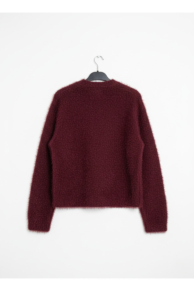 Premium Tüylü Basic Kadın Kazak - 3