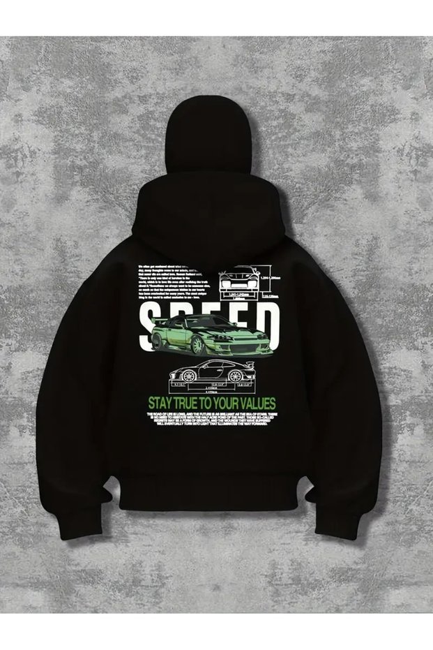 Loose Fit Zip up Sweatshirt for Streetwear