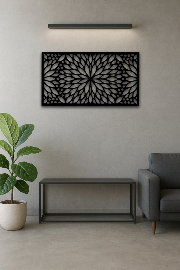 Flora Mandala - Metal Tablo