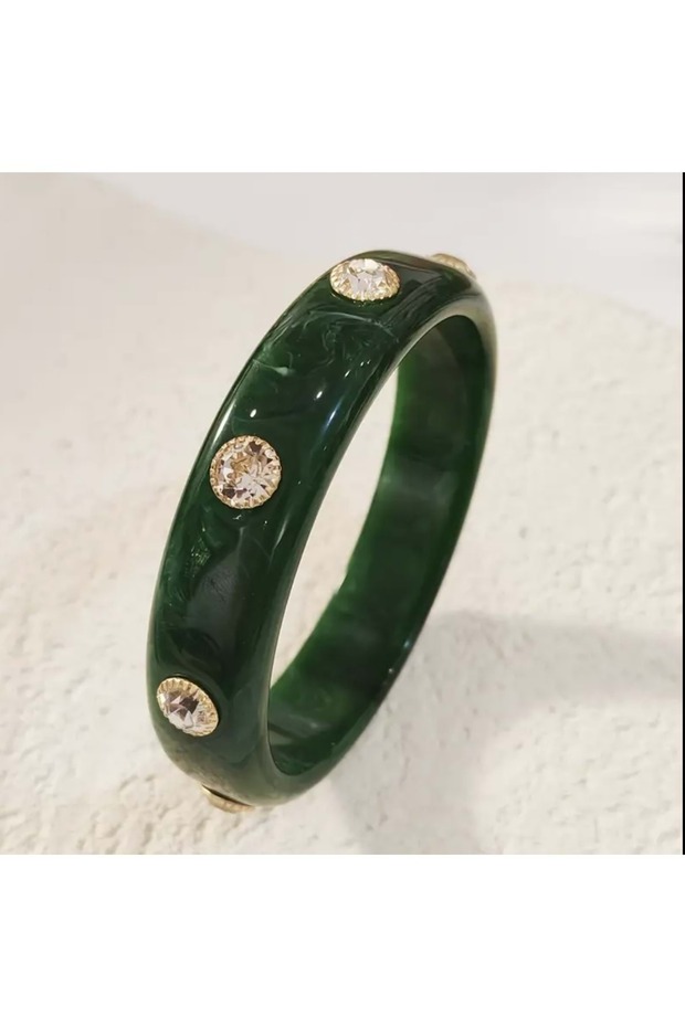 Vintage Stone Bracelet-Dark Green Acr7902
