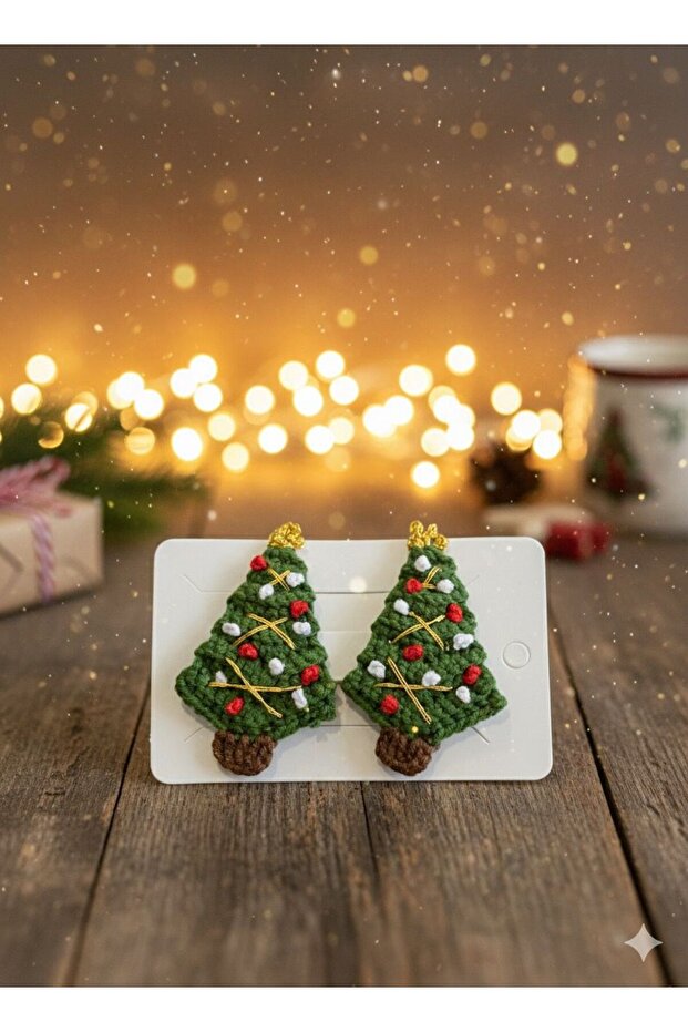Christmas Tree Knitting Clasp 1 Pair