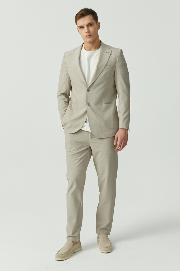 سترة بياقة أحادية للرجال - 6