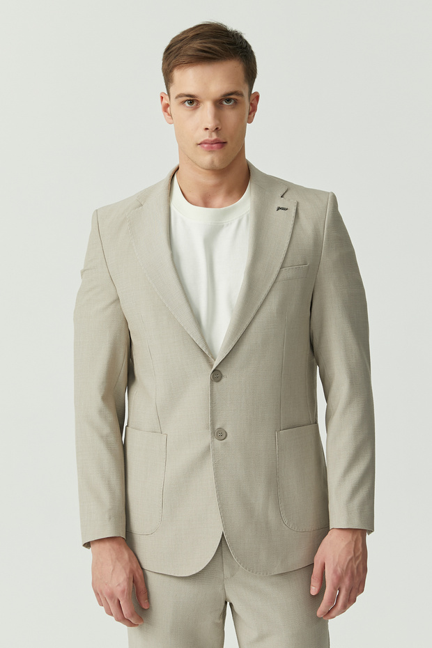 سترة بياقة أحادية للرجال - 2