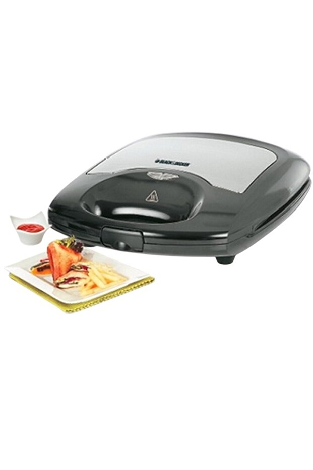 صانعة الساندويتشات بلاك آند ديكر TS4000-B5، 4 شرائح، 1200 واط - أسود