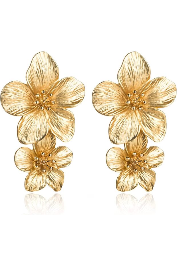 Gold Flower Earrings
