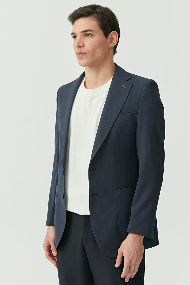 سترة بياقة أحادية للرجال - 3