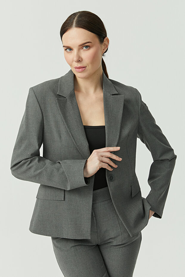 Tek Düğmeli Ceket - 1