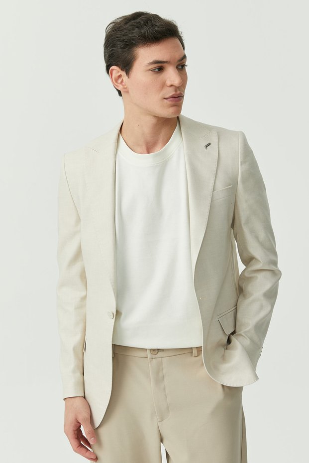 Men's Single Button Mono Collar Jacket