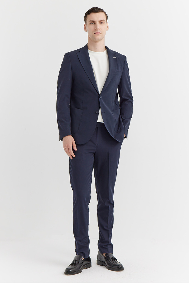 سترة بياقة أحادية للرجال - 8