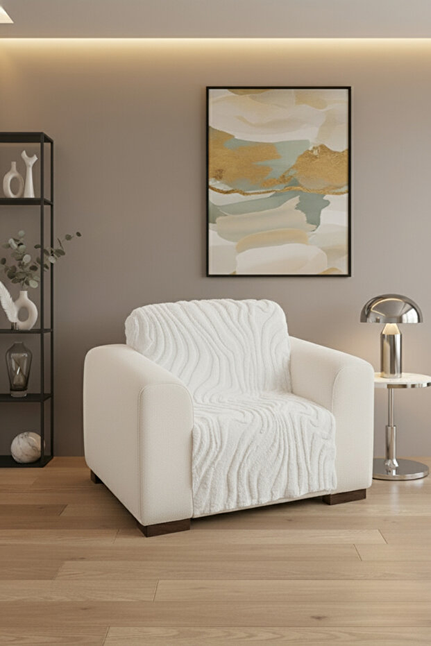 Zen Wellsoft Sofa Cover | Armchair-Single Sofa | Soft, Stain-Resistant | 100X215 cm Shawl