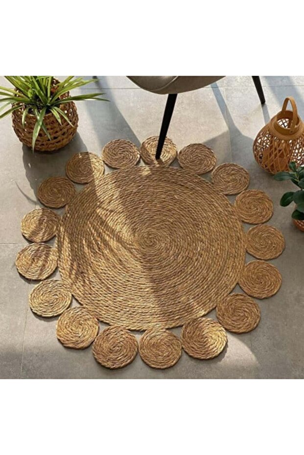 Round Bohemian Rug مفرش بوهيمي مدور