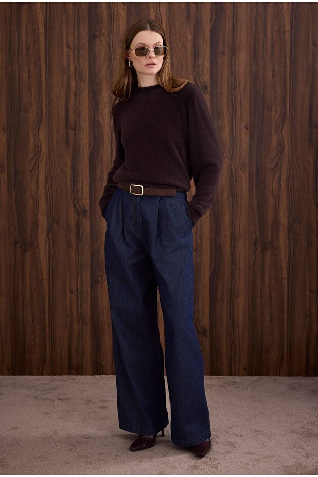 İnce Tüylü Basic Kazak Kestane - 2