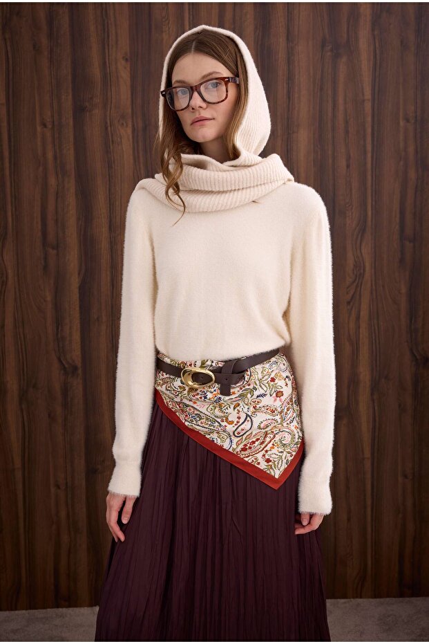 İnce Tüylü Basic Kazak Açık Vanilya - 3