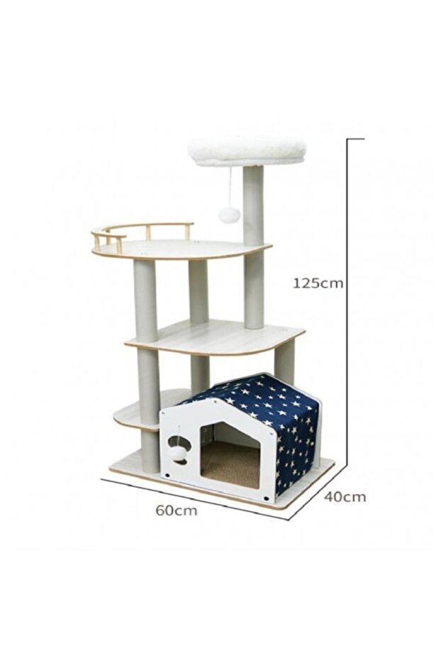Slim Cat Tower for Large Cats - Climbing Tree with Hammock & Sisal Pole