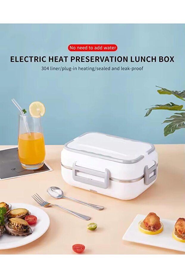 Electric Lunch Box, 80W, 1.5L Leakproof, Type-C Lid, Dual Voltage