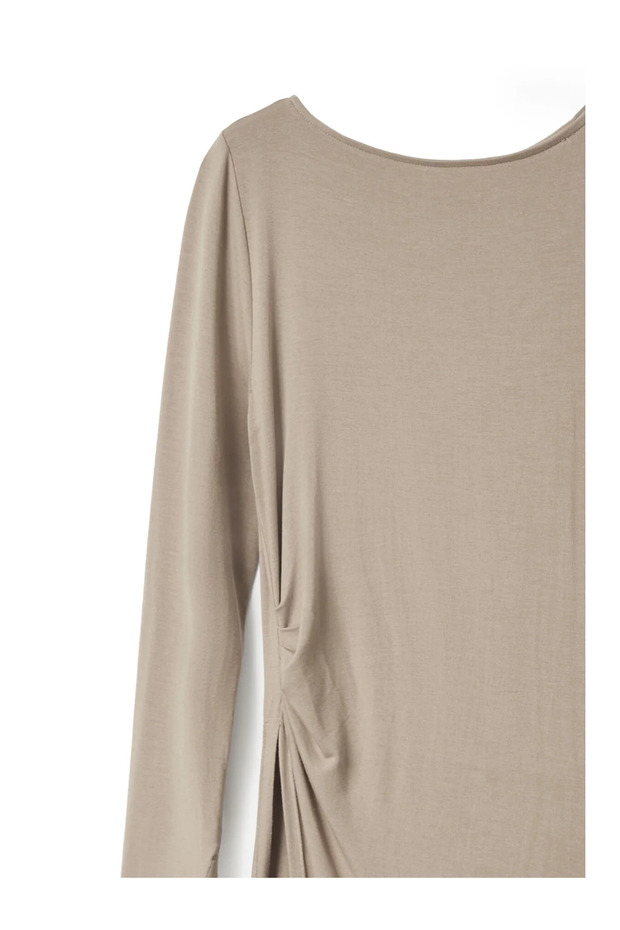 Yırtmaçlı Vizon Örme Bluz - 5