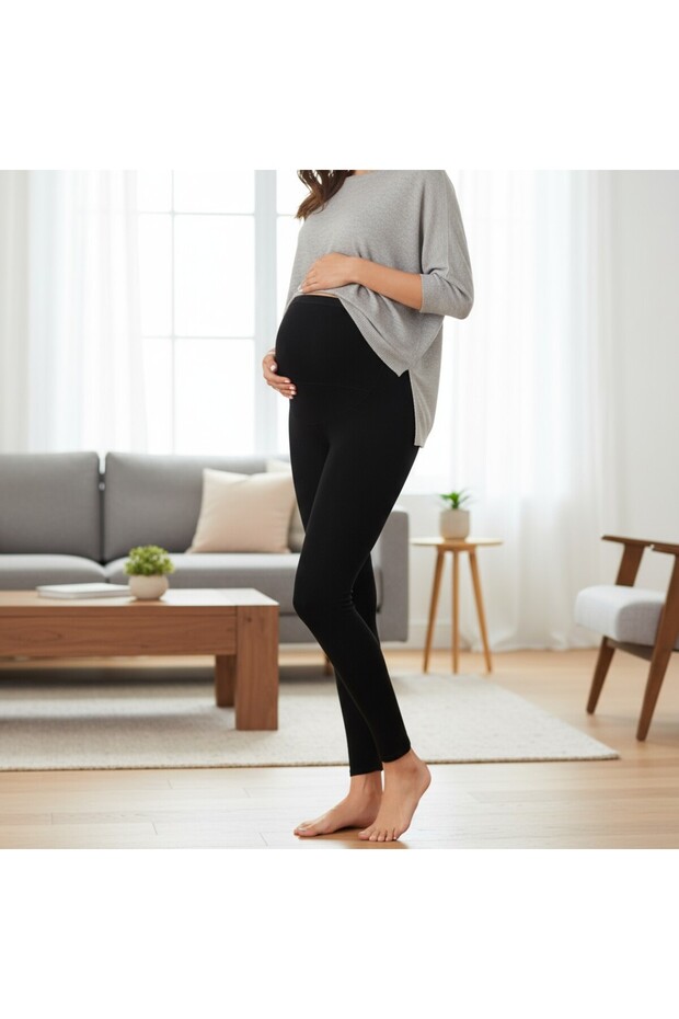 Women's Maternity High Waist Modal Cotton Leggings / Soft and Stretchy Texture