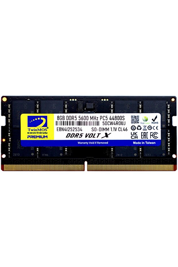 Ddr5 8Gb 5600Mhz Cl46 Notebook Ram (Tmd58Gb5600S46)