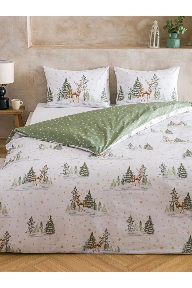 Lcw Home Mixed Christmas Themed Double Duvet Cover Set