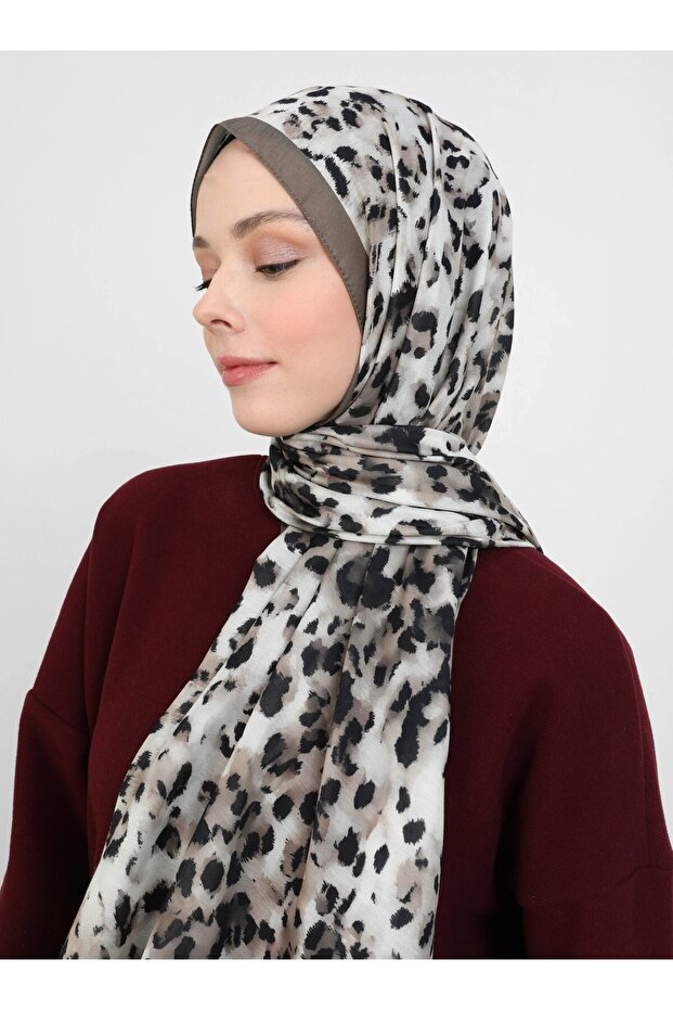 Marbella Leopard Patterned Soft Shawl - Multicolored - - 3