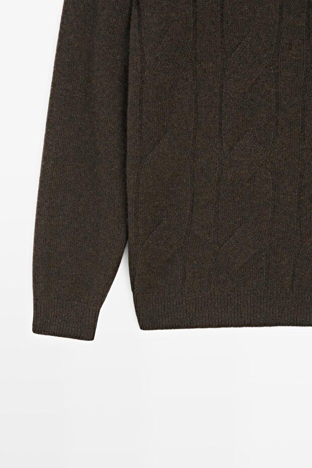 Wool blend high neck jumper - 7