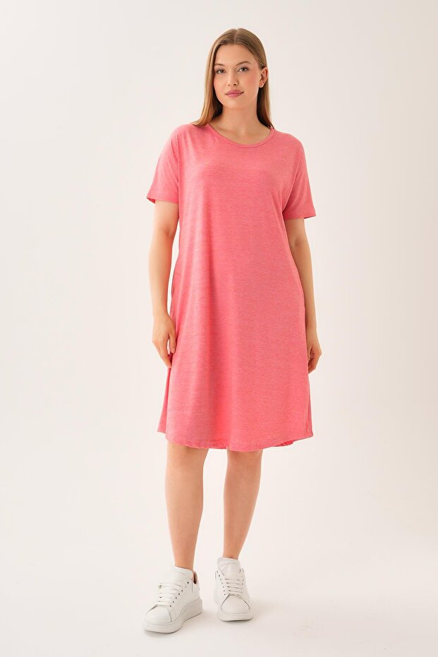 CYCLING NECK DRESS WITH POCKET (B23-45700)
