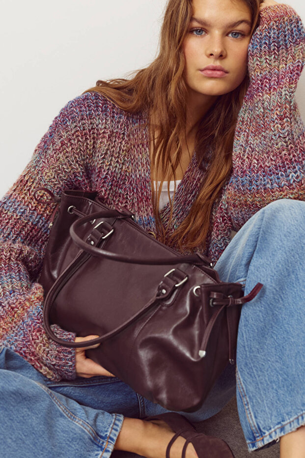 Fiyonklu tote çanta - 1