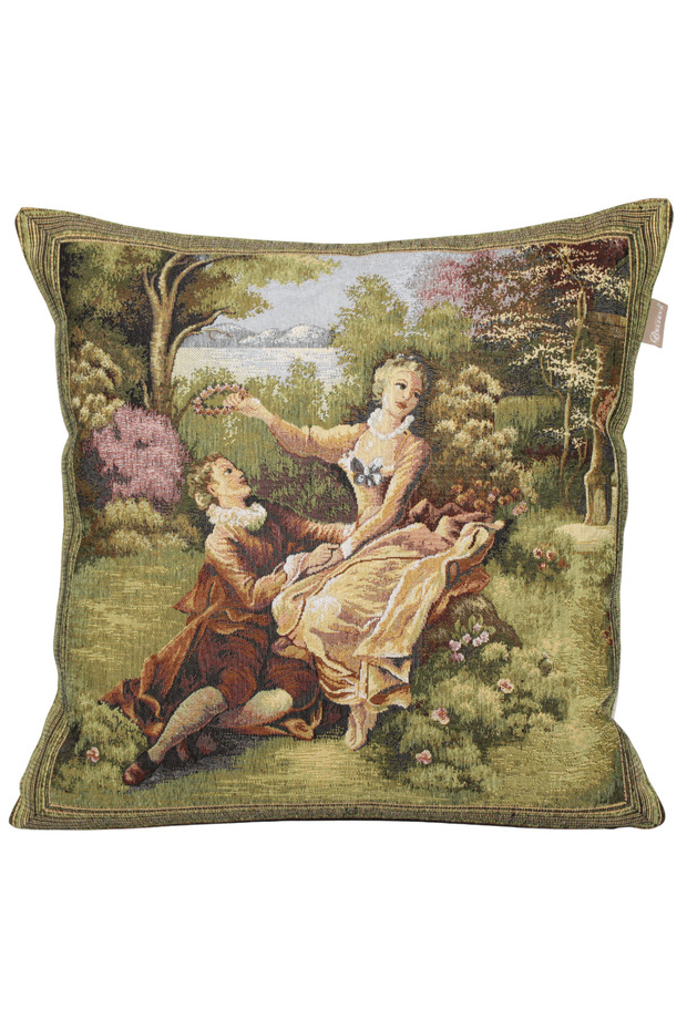 Kumru Vadi̇ a Jacquard Woven Tapette Decorative Cushion 40*40