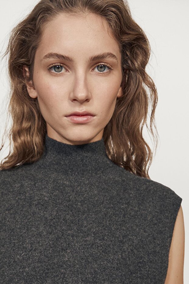 %100 kaşmir triko yelek - 4